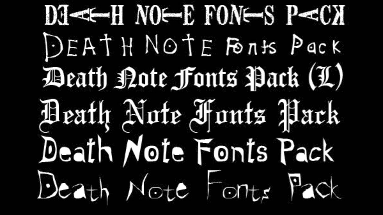death note font download